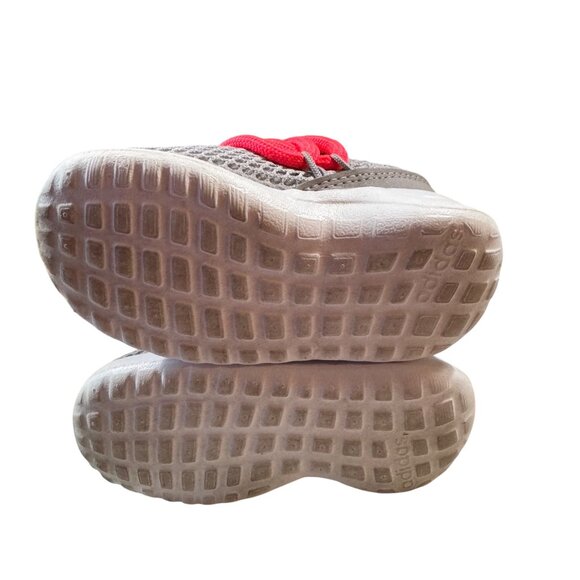 Adidas Kids Sneakers Size 4K Gray Mesh With Red‎ Laces - Picture 7 of 7